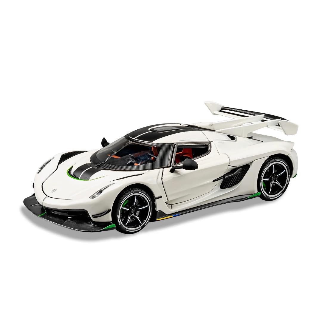 TOYSIKART 24 Koenigsegg One Model Car Sports Car Exclusive Alloy Metal Pull Back Die-Cast Car Diecast Metal Pullback Toy Car with Openable Doors & Light Music Toys for Kids - White (B0DJ53291Y) Amazon Price History, Amazon Price Tracker