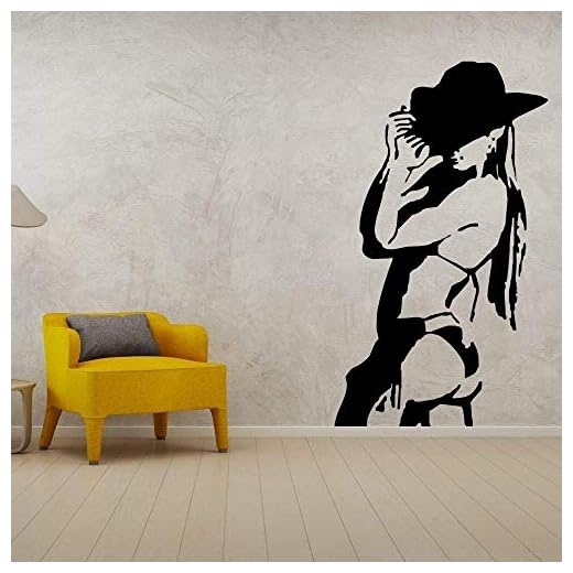 Bikini flicka väggdekor estetisk sport klistermärke familj säng rum dekoration 42 x 71 cm