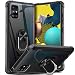 Produktbild DOSNTO für Samsung Galaxy A51 Hülle, Silikon TPU Slim Case mit 360 Grad Ring Ständer Handyhülle [Verstärkter Fallschutz] Magnetische Autohalterung Transparent Schutzhülle, Schwarz