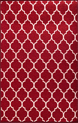Serdim Rugs Washable Door Mat Kitchen Mats Non Slip Trellis Design Hall Runner- Indoor Door Mat - Image 4
