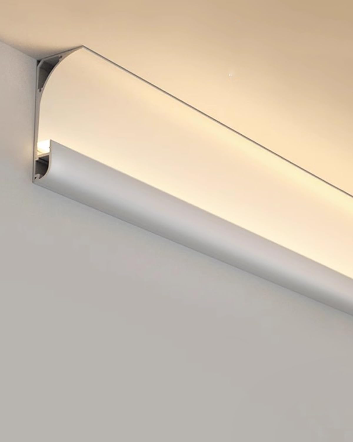 Commercial Linear LED Track Diffuser Set for Ceiling, Floor, Wall Lighting - Indoor Aluminum Light Channel