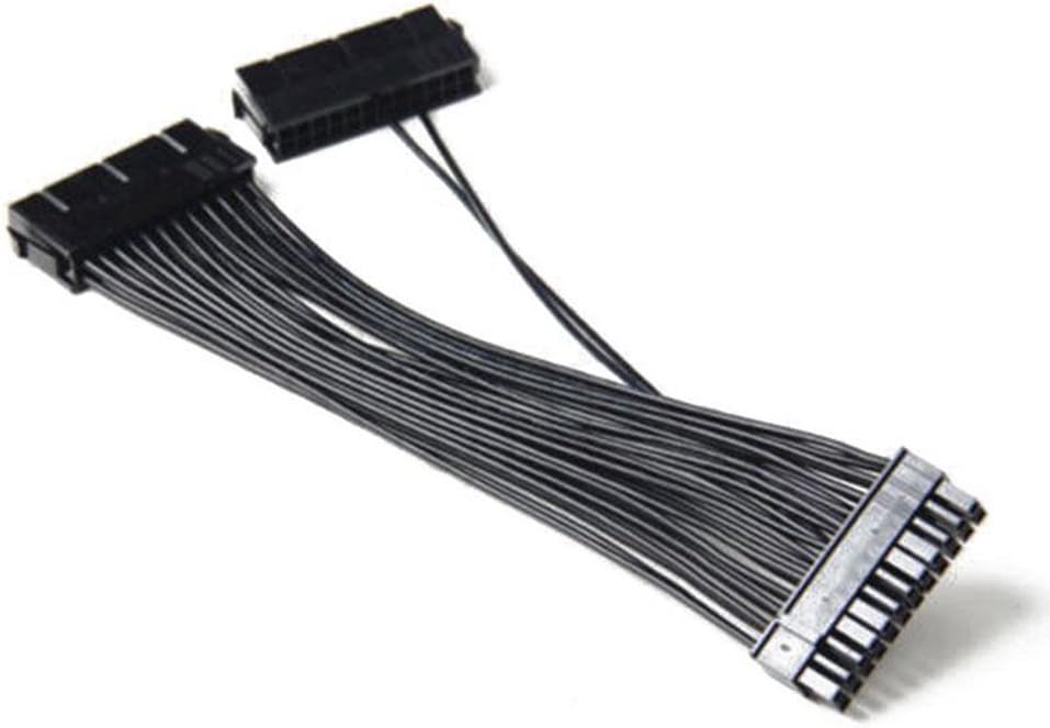 Dual PSU Power Supply 24Pin ATX Motherboard Mainboard Adapter 24PIN Connector Cable Mining Extension Cable