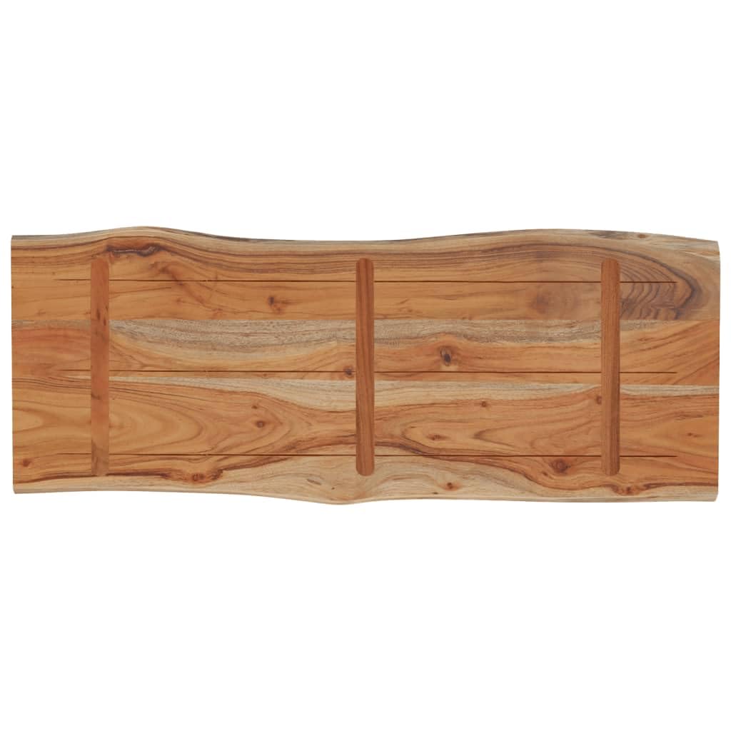 Dessus de table 80x40x2,5 cm rectangulaire bois massif acacia