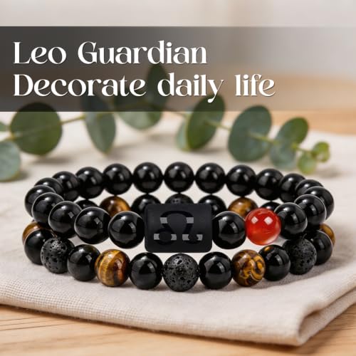 Pulsera Zodiacal para Mujeres con Obsidiana Negra Natural miniatura 7