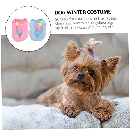 2 piezas ropa para mascotas con diseño de helado miniatura 6