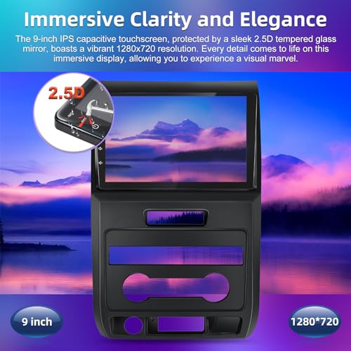 8 Core 4GB 64GB EKAT Android Car Stereo para Ford F150 2009-2012 - Rádio IPS Touchscreen de 9 polega
