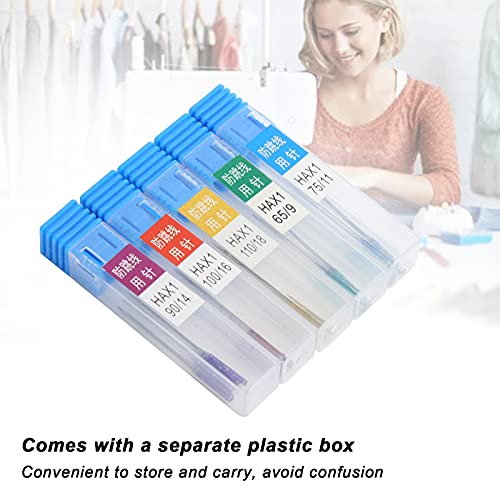 Lantuqib Point Machine Needle, 65/9, 75/11, 90/14, 100/16, 110/18, Separate Plastic Boxes, Standard Size - Image 2