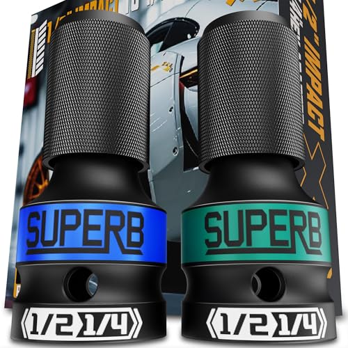 Arwealxs 2Pack Impact Wrench Adapter, 1/2 Square Drive to 1/4 Hex Shank Socket Adapter