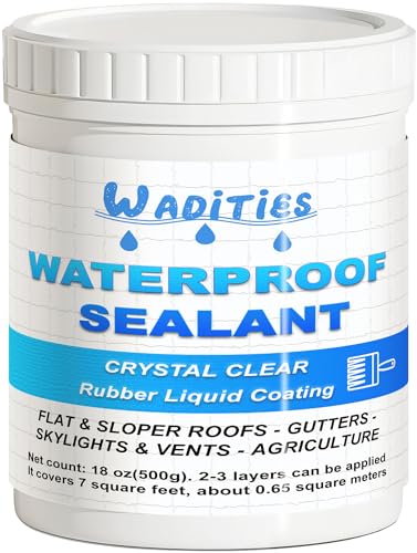 Wadities 500g Hidrofugante Invisible, Impermeabilizante Transparente, Adhesivo Transparente Reparador de Fugas Impermeable, Revestimiento Impermeable para Interiores y Exteriores