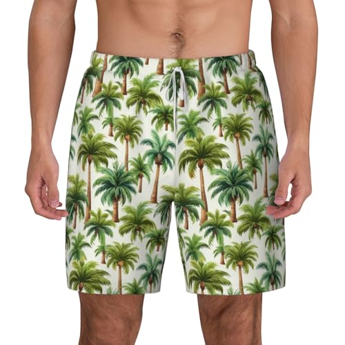 Ropa de playa para hombre estilo casual con estampado de palmeras
