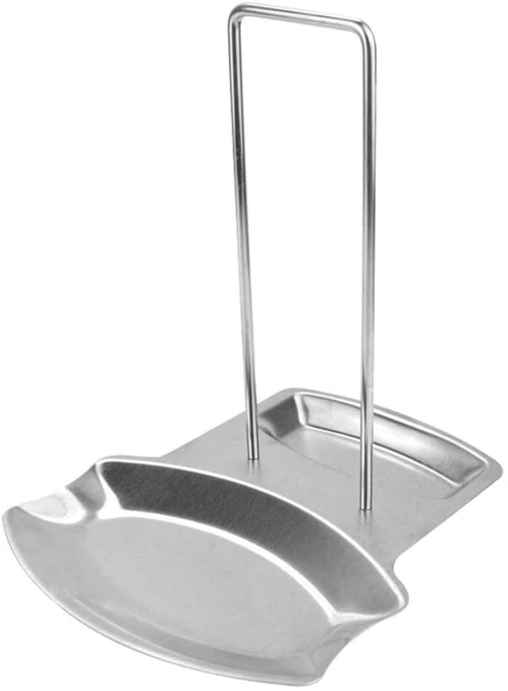 Soporte para tapa y cuchara, de acero inoxidable, soporte para cucharas, soporte de cocina, soporte de drenaje multifuncional grueso