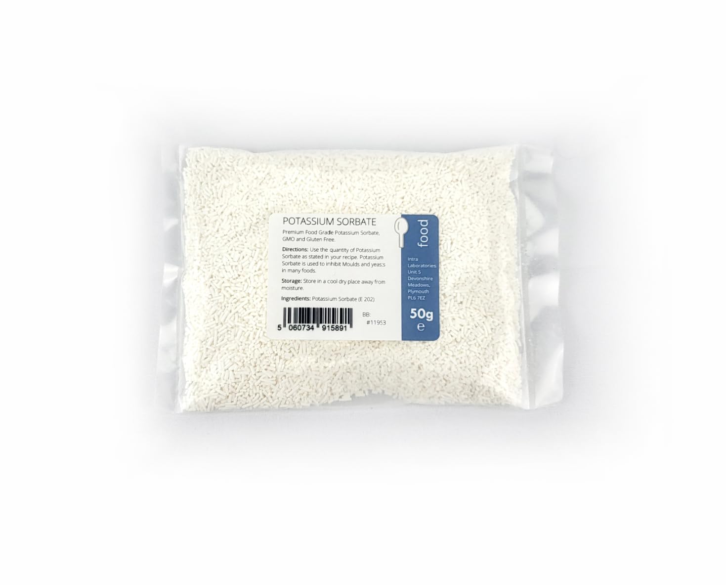 Intralabs Potassium Sorbate 50g - E202 Preservative, Food Grade for Wine Making Supplies, Brewing, Mead - Premium Food Preservative Stabilizer for Preserving Jam, Cakes