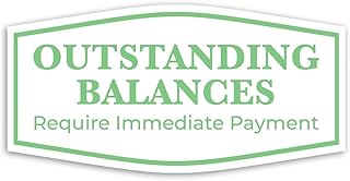 Fancy Plus Outstanding Balances Require Immediate Payment Wall or Door Sign | Reception Clinic Signs - Medium