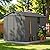 Greesum 6x10FT Plastic Storage Shed with Floor, Resin Outdoor Storaged Sheds with Lockable Double Door, Window and Vents, All-Weather Tool Sheds for Garden, Backyard, Patio, Dark Gray