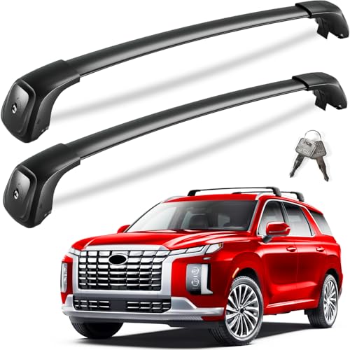 KINGGERI Lockable 260lbs Roof Rack Cross Bars Compatible with Hyundai Palisade 2019-2025 SE SEL XRT...