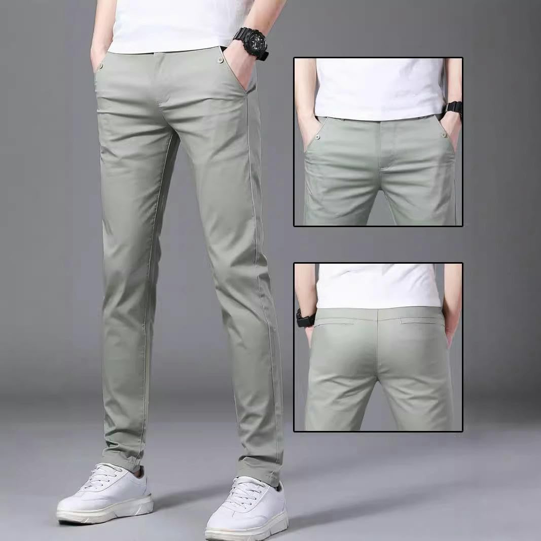 USTZFTBCL Pantaloni lunghi casual affusolati da uomo primavera autunno sottile estate sottile