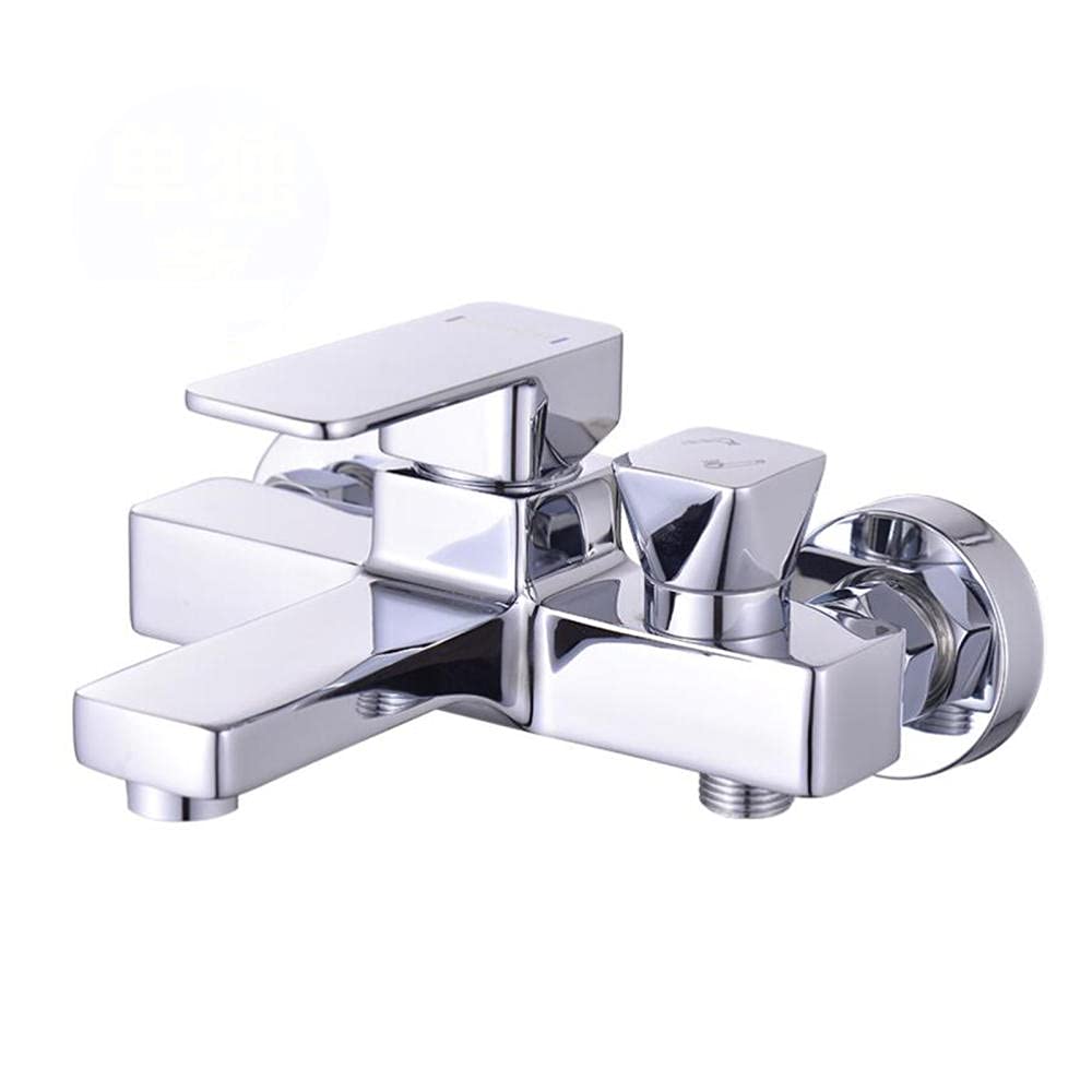 VDOQTLJT bathtub faucet Wall Mounted Shower Faucet Brass Cold and Hot Water Mixed Valve Bathroom Faucet-Golden(Nero)