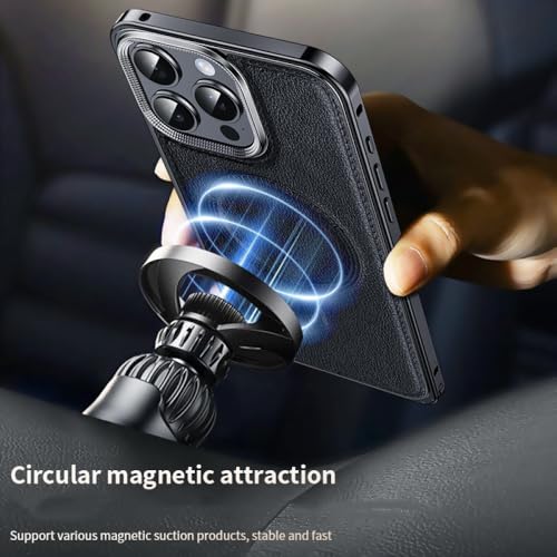 Étui de protection magnétique iPhone 14 Pro cadre métal anti-chute