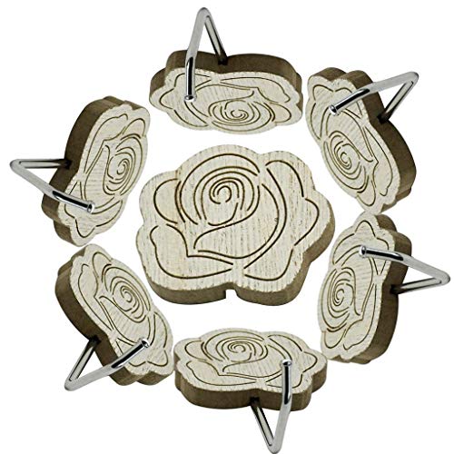 Baoblaze Flor De Madeira De Estilo Vintage/Coração Forma Gancho De Parede Ganchos De Casaco Em Casa