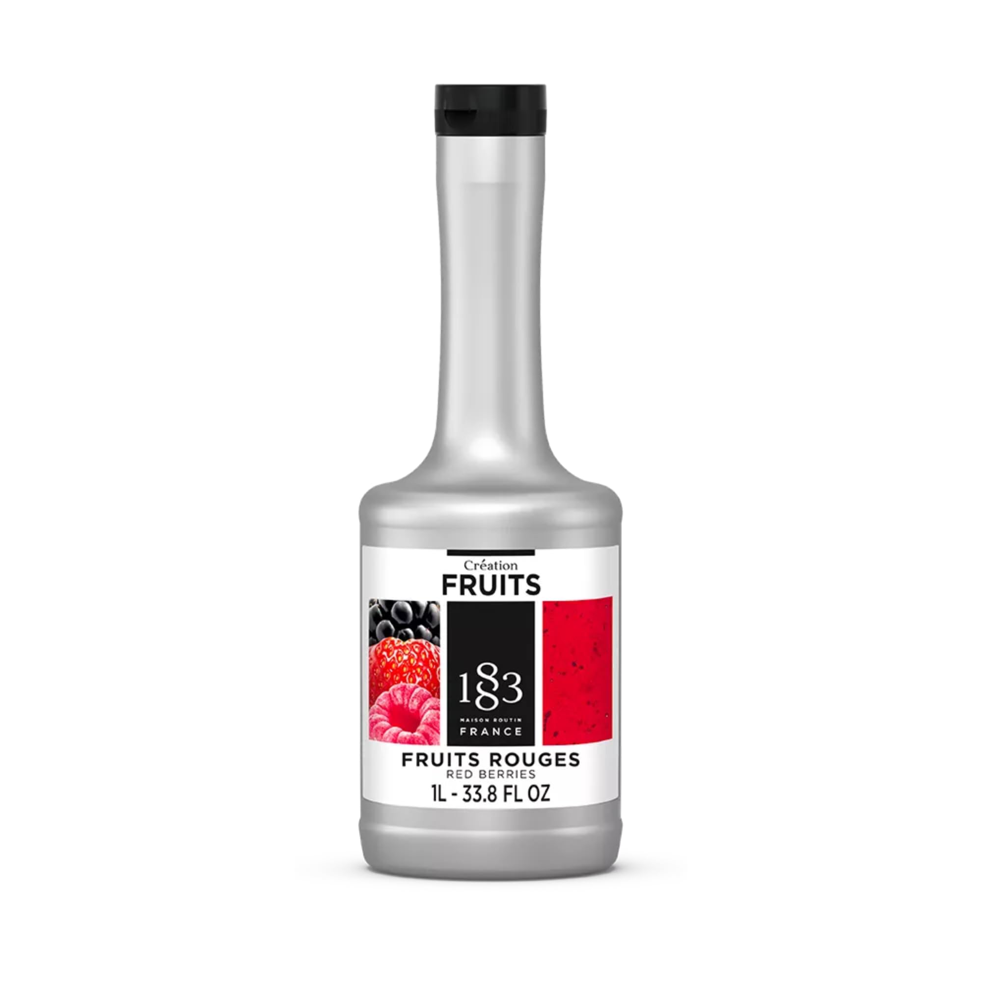 1883 Maison Routin Premium Red Berries Purée, Rich Fruit Blend For Cocktails, Mocktails & Berry Daiquiris, Natural Profile, Allergen-Free, Vegan-Friendly - 1L Bottle