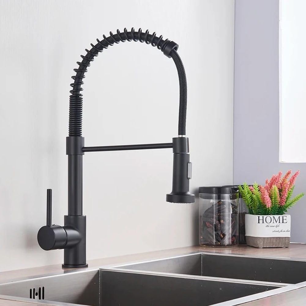 Robinet de cuisine à douchette extractible pour nettoyer grand évier