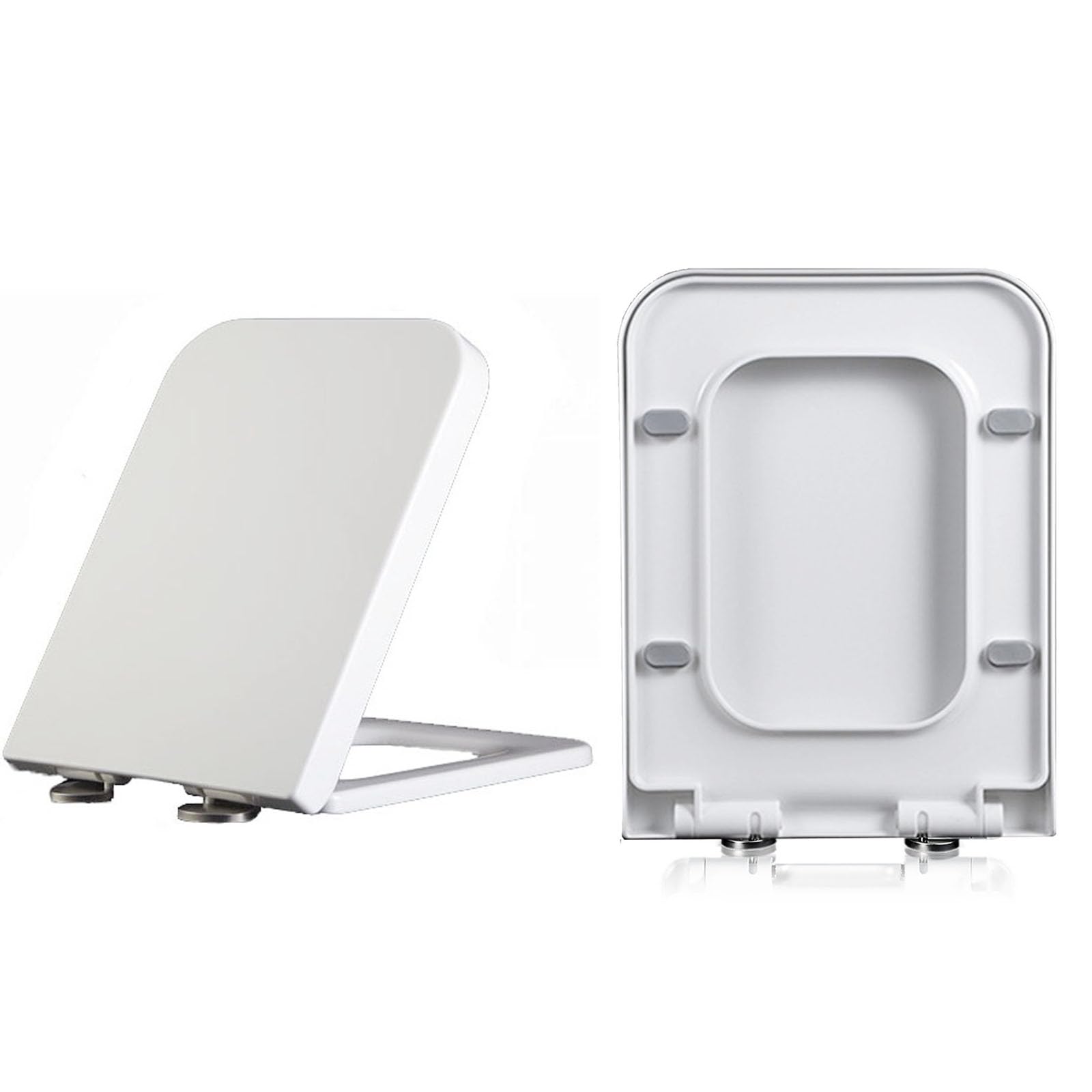 Dxpsxjl One Color Soft Close, Toilet Seat, Quick Release Hinges, Self Close Toilet Seat Fitting For Self Close Toilets, Adjustable, Lightweight, Durable, Portable, User-Friendly, Compact, Square