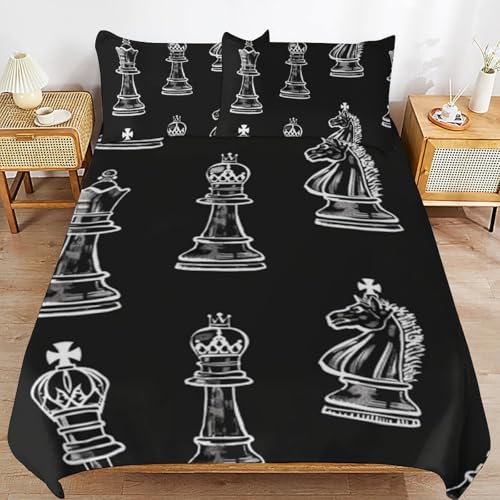 Ropa de cama de microfibra transpirable con fundas de almohada 3D 2