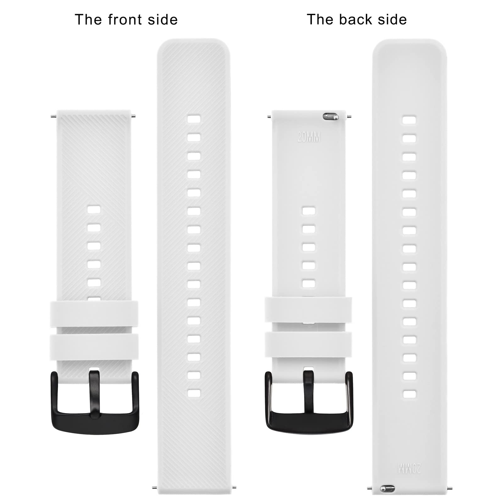 BISONSTRAP Cinturino 18mm 19mm 20mm 21mm 22mm, Cinturini per Orologio in Silicone a Sgancio Rapido per Uomo Donna