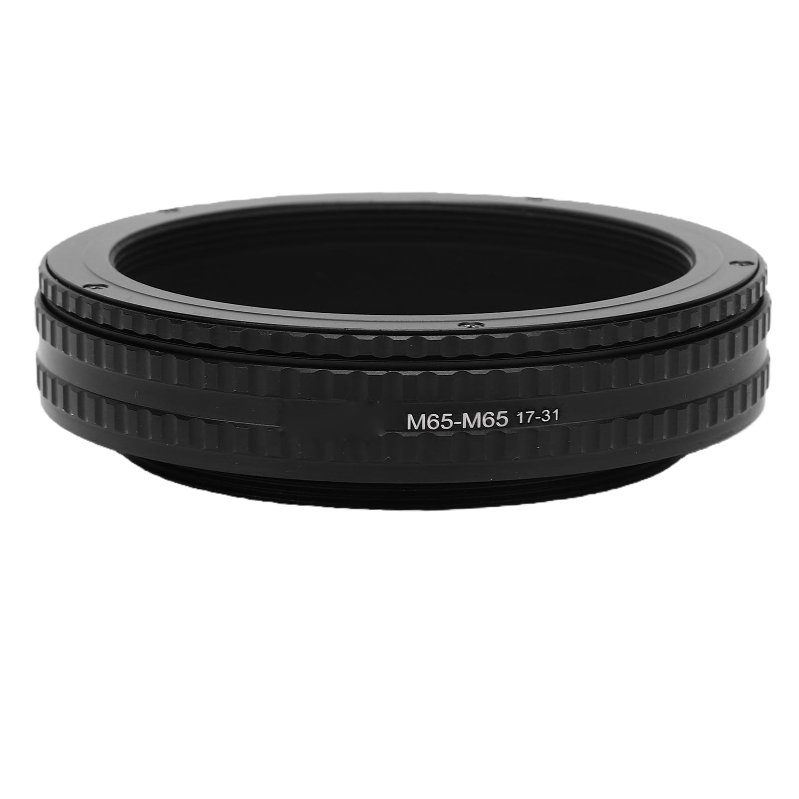 Generic Tubo de Enfoque de Fotografía Macro, Adaptador de Lente de Montaje M65 de 17-31mm, Construcción de Aleación de Aluminio, Color Negro