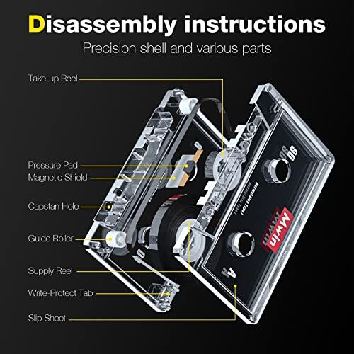 image for Mwin Blank Cassette Tapes, Low Noise High Output 90 Min Recording Time