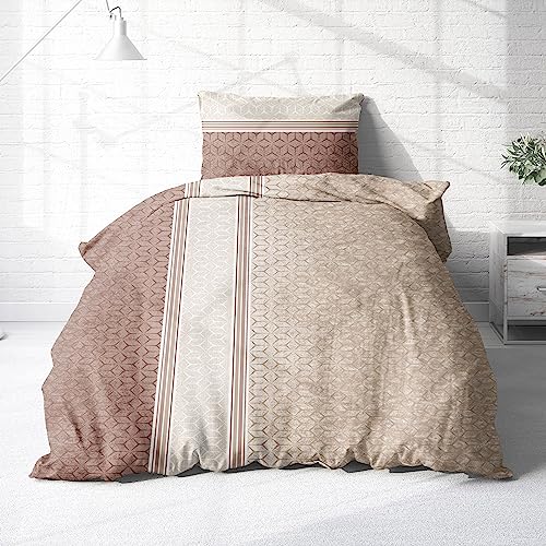 Träumschön Biber Bettwäsche Set 2tlg 135x200 cm + 80x80 cm –...
