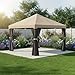 Garden Winds Reinforced RipLock 350 Replacement Canopy Top Cover Compatible with Garden Treasures 10' x 12' Gazebo Models S-1210GZ, S-1210GZN - Beige