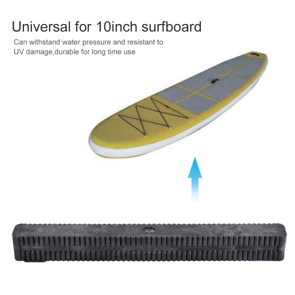 Zoeyilan Surfboard Fin Box, Longboard Surfboard Center Fin Box, Single Center Tail Fin Box Plug Holder, Universal 10 Inch Surf Board Fin Box, for for Surfing Lovers (Black)