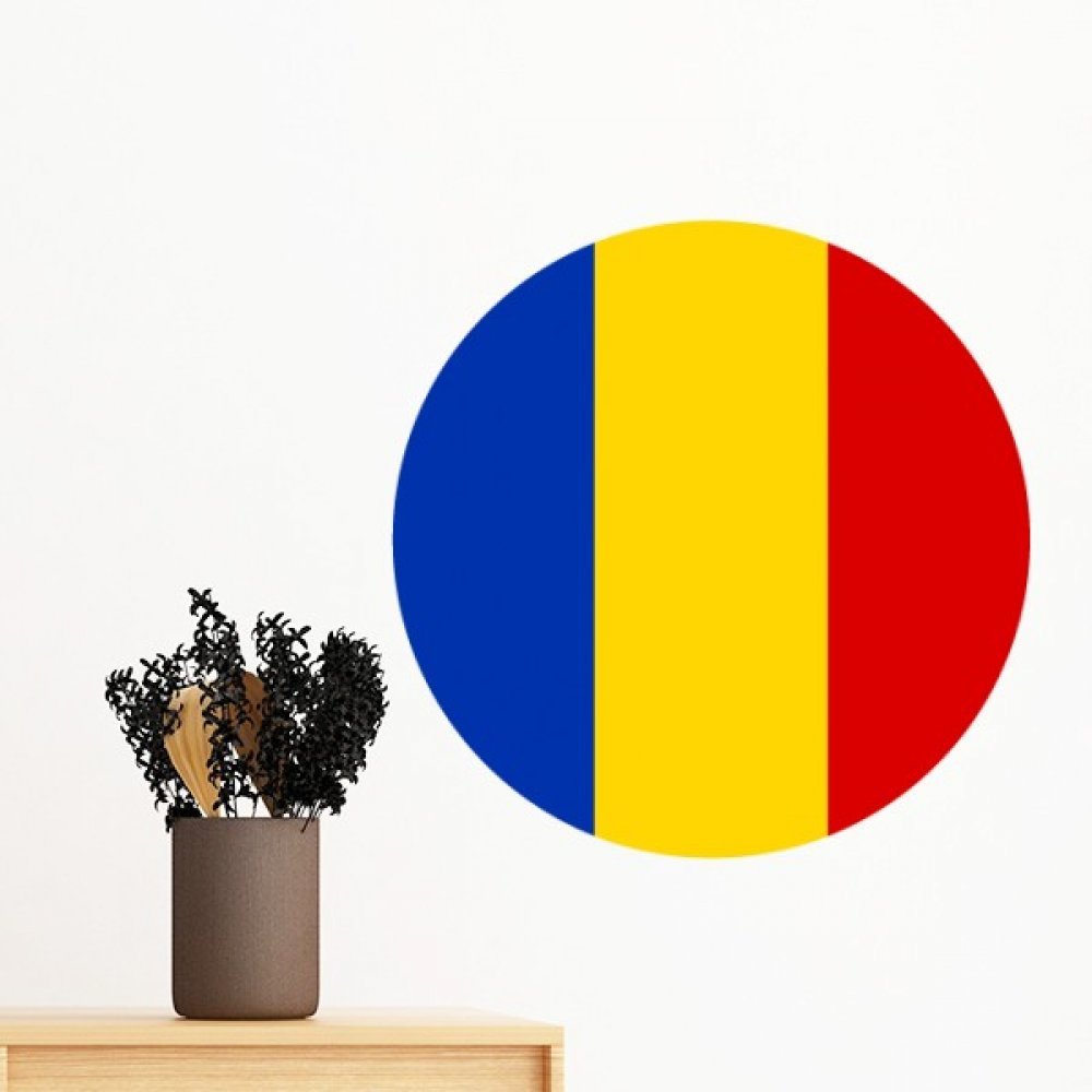 Drapeau national Roumanie sticker mural amovible pour decorer sans abimer les murs