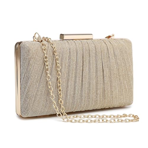 Image of Clutch Purse for Women, Evening Bag with Removable Chain Strap Elegant Handbag for Wedding /Prom /Cocktail /Party