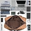 NEWHEY 55L Travel Duffel Bag, Waterproof Waxed Canvas Weekender Bag for Men, Leather Large Overnight Carry-on Bag with Shoulder Strap, Brown