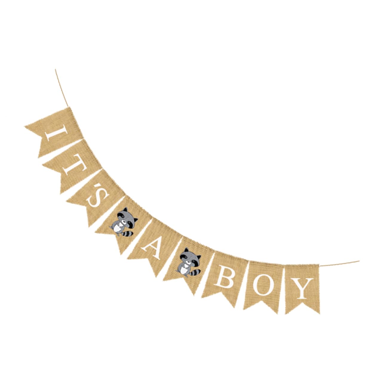 Abaodam 3 Stücke Leinen Baby Banner Geburtstag Dekoration Tier Druck Schwalbenschwanz Bunting Für Baby Dusche Ideen