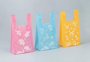 Amazon.co.jp: コア 手提げ袋 ポリ袋 柄付き カラー 8L 横幅34