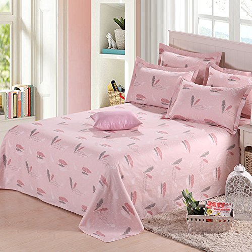 Draps en coton pour lit double et simple grand format drap de dortoir imprimé