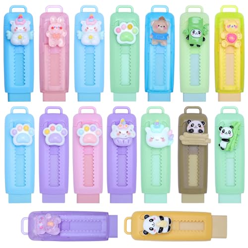 SKAMORI Lot De 18 Mini Surligneurs Dessins Animés - Cadeaux Invités Anniversaire Enfant - Licorne Chat Pieuvre