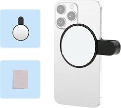 Portable Phone Rear Camera Selfie Mirror, Check Your Look Using the Back Camera, Compact Phone Mirror with Universal Clip for iPhone 16 15 14 13 Android, Perfect for Selfies & Vlogging Accessories