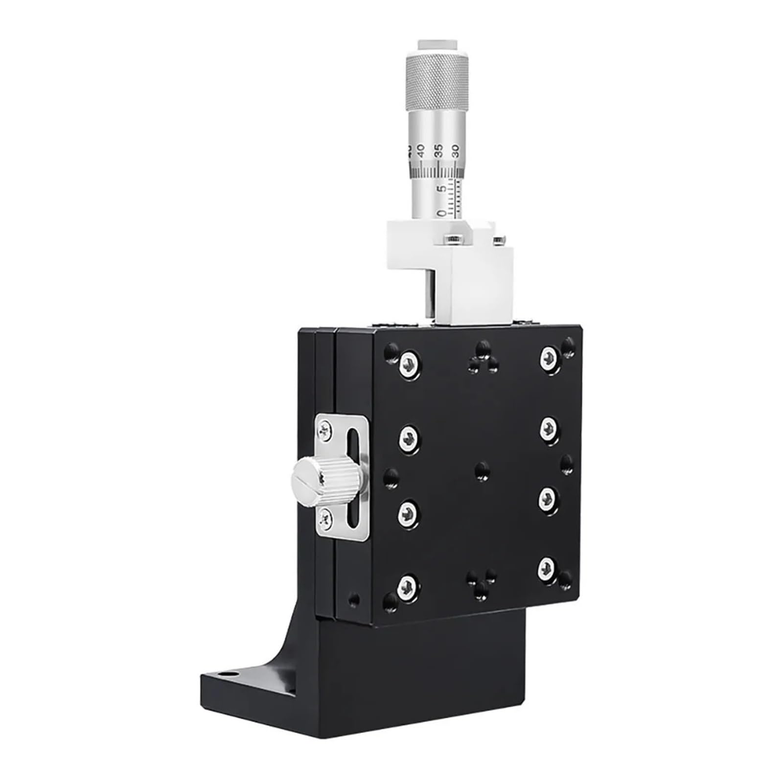 MYXJGNAIY LV60-C2 Z Axis 60 * 60mm Sliding Table Manual Displacement, Vertical-Lift Fine Tuning Platform, Cross Roller Guide Linear Stage Sliding