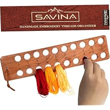 Savina Embroidery Floss Organizer, 20-Hole Cross Stitch Thread Holder Storage Tool, Accessory for Cotton Thread Craft DIY Sewing Storage.