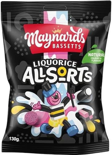 Maynards Bassetts Liquorice Allsorts 130g, Traditional Sweets