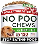 STRELLALAB No Poo Chews for Dogs - Coprophagia & Stool Eating Deterrent with Probiotics, Digestive Enzymes & Breath Aid Support - Stop Dog Poop Eating (120Ct, Poultry)