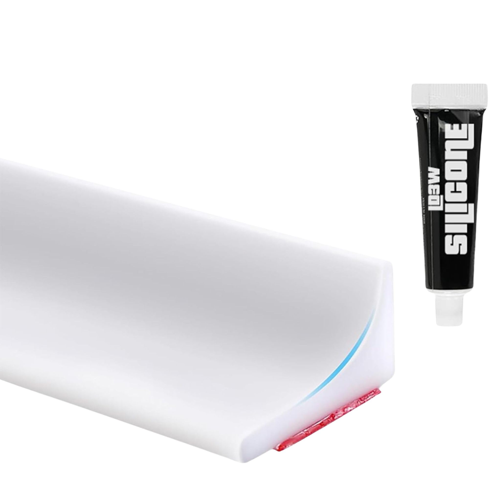 LD3W Shower Door Seal, Silicone Shower Seal for Glass Wall, Easy-to-Install Adhesive Door Frame Strip, Weather Stripping for Sliding Doors, Threshold