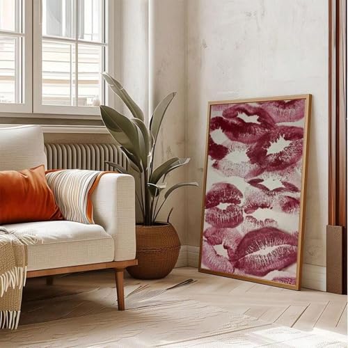 Décoration murale bisous rouges pour réveiller un mur blanc