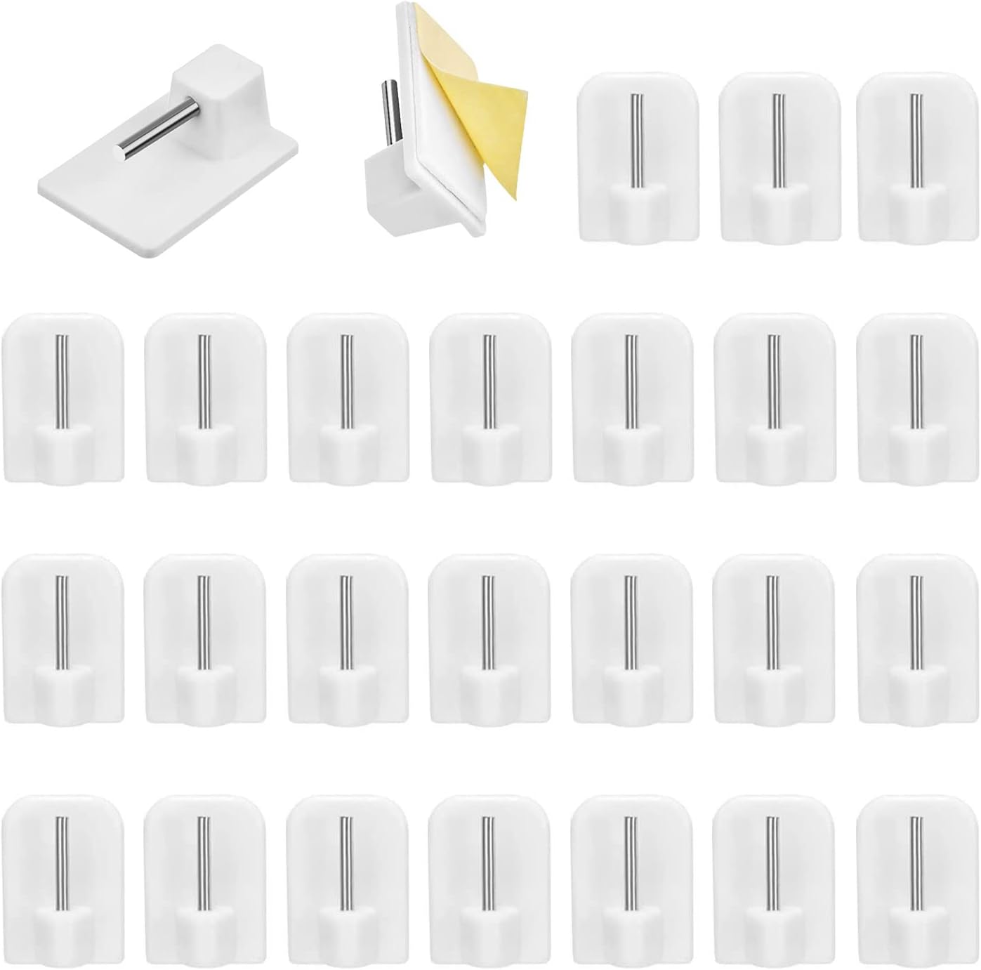 TSHAOUN PVC Window Hooks Self Adhesive Hooks Window Hooks Plastic Hooks