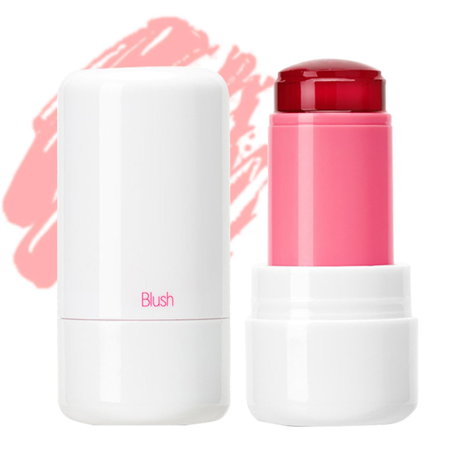 Colorete En Crema, Blush Stick Hidratante, Larga Duración Colorete Natural Maquillaje En Barra, Barra De Colorete Iluminador Ligero Y Transpirable, Colorete En Barra 3 En 1 Mejillas Labios Y Ojos