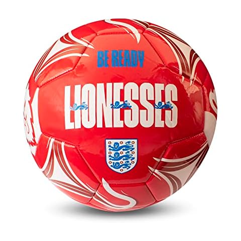 England Rugby Girls' Cosmos Football, Red, 5 UK Cover